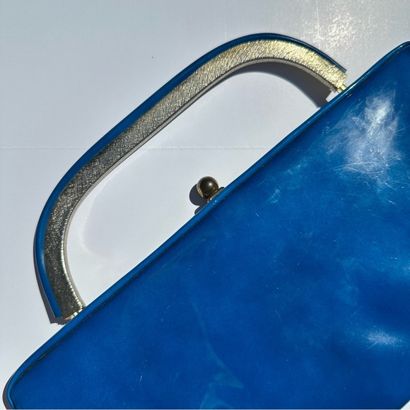 Vintage Elegant Blue Clutch Bag - Picture 3 of 8
